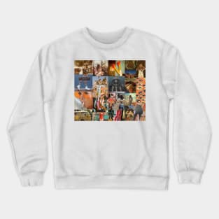 vintage 70s aesthetic collage Crewneck Sweatshirt